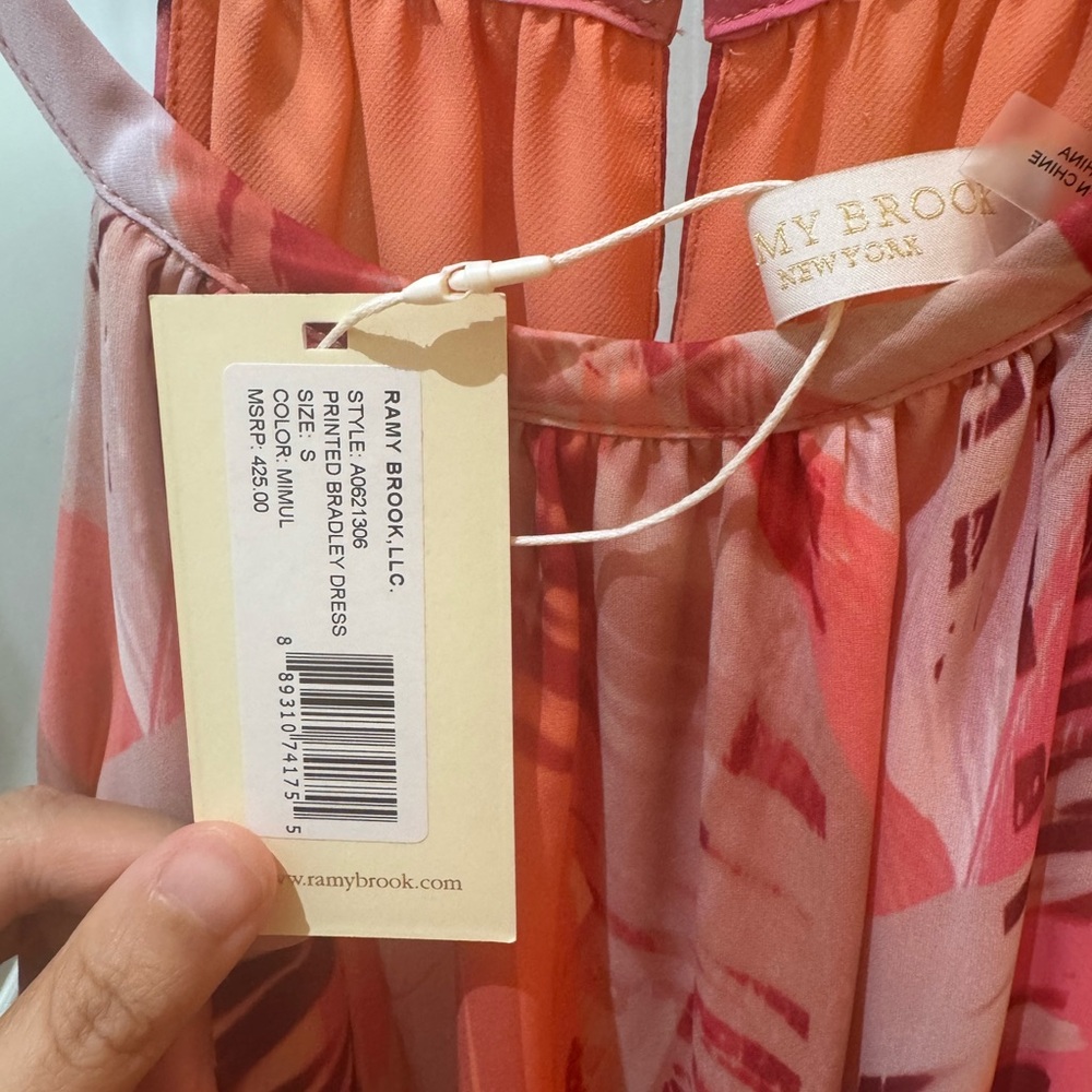 Ramy brook  Pink Orange Multi-Print Sleeveless Dress